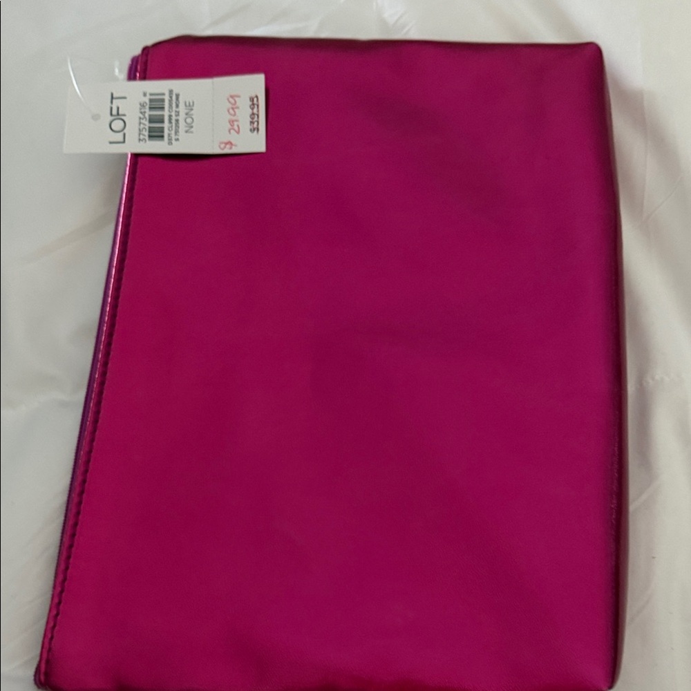 LOFT Fuchsia Clutch